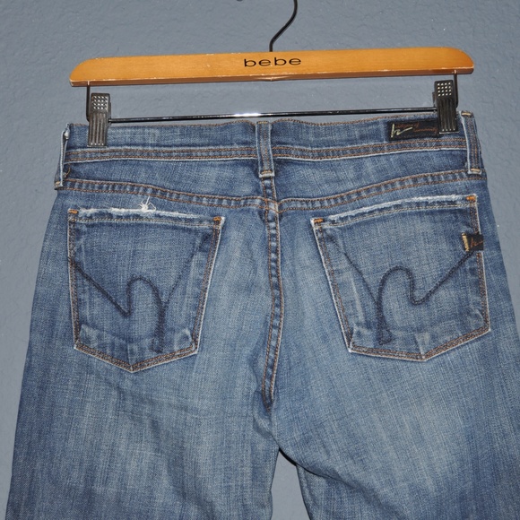 COH Distressed Denim Ingrid Low Waist Flare Jeans - Picture 4 of 8